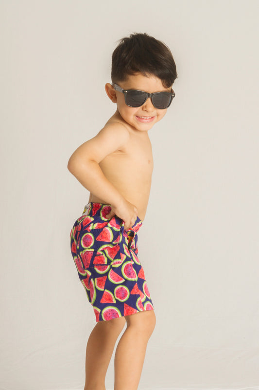 Short bañador niño Sandías Azul - Alejandra Santoalla