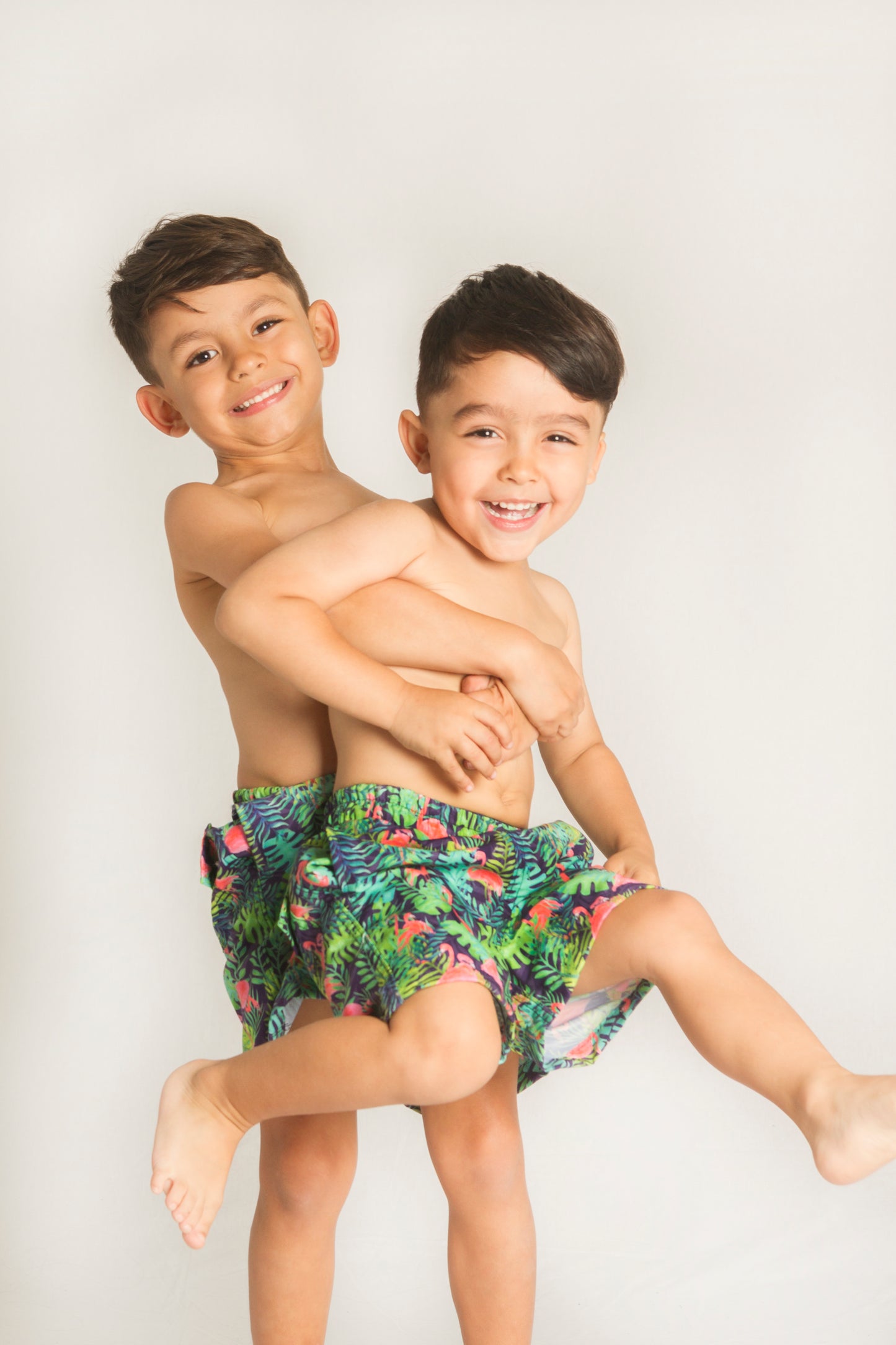 Short bañador niño Flamingos - Alejandra Santoalla